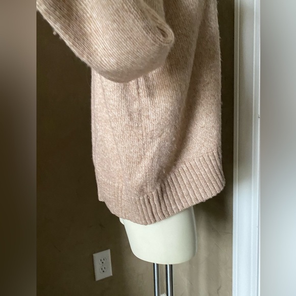 H&M Wool Blend Mock Neck Oversized Sweater Tan/Brown, XS - Picture 8 of 11